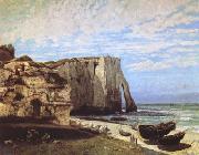 Gustave Courbet The Cliff at Etretat after the Storm (mk09) France oil painting reproduction